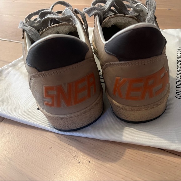 Ball Star in beige nubuck with croc-print leather star and nubuck heel tab - Picture 4 of 9